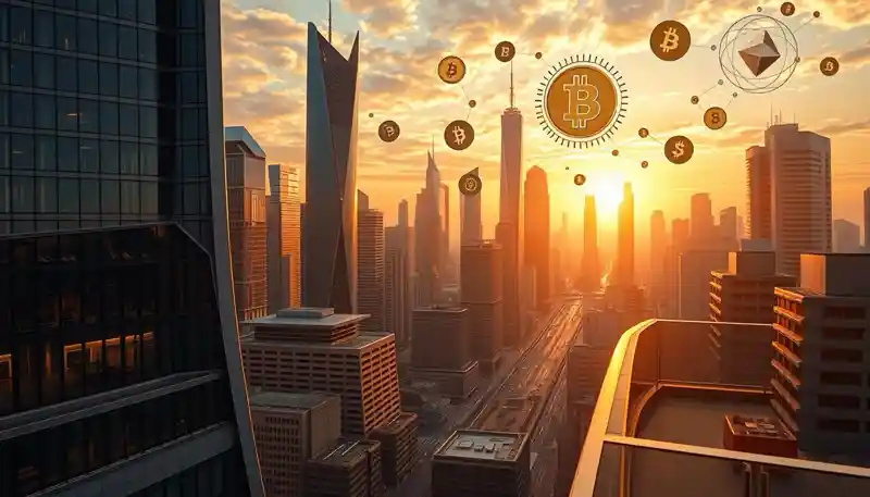 Bitcoin Over City