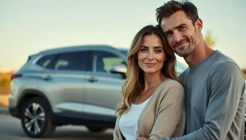 a man and woman posing for a picture