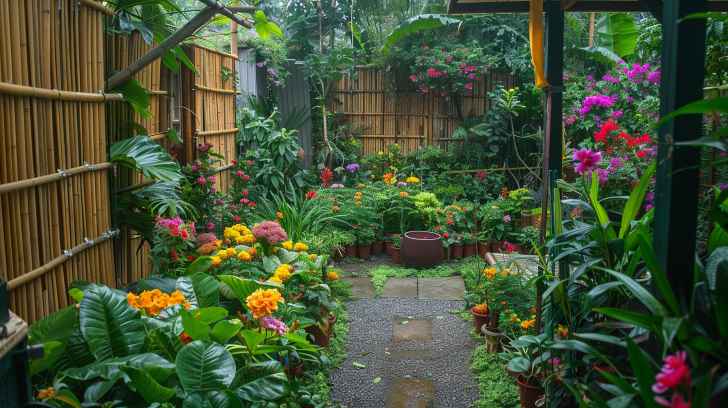 well kept garden without landscaping fabric