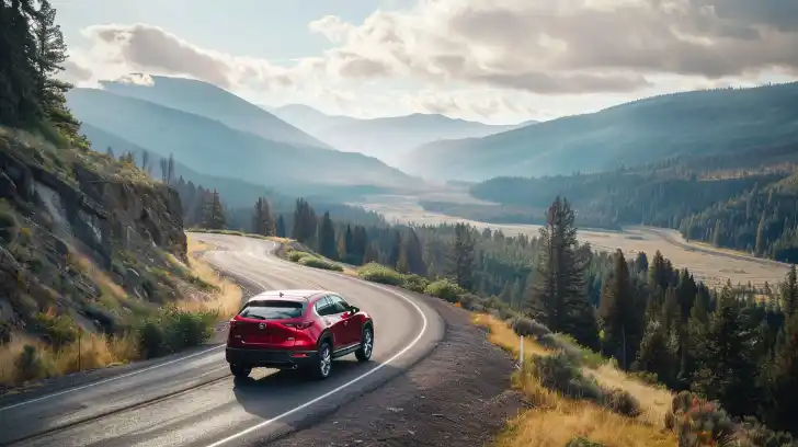 Mazda CX50 driving national park roads