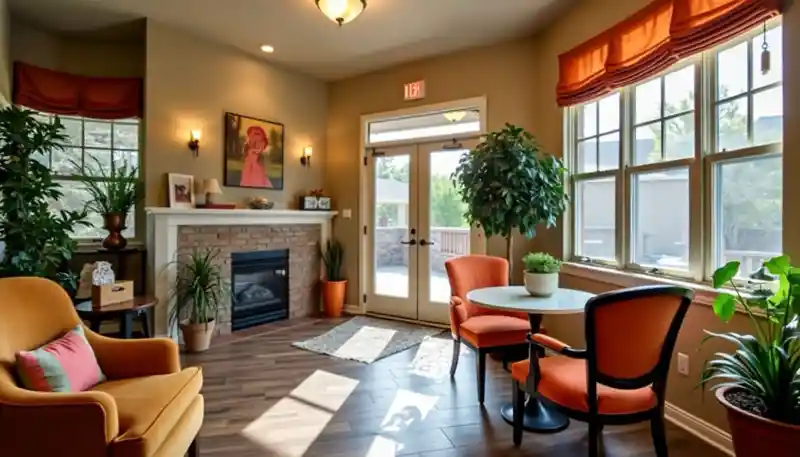 communal living area in senior living community