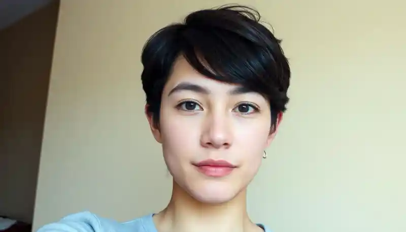 young woman with clear skin